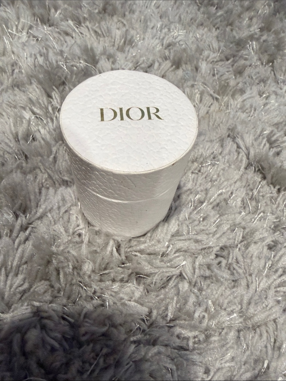 Dior Navy and White Christian Dior Logo Silk Skinny Scarf - Picture 4 of 4